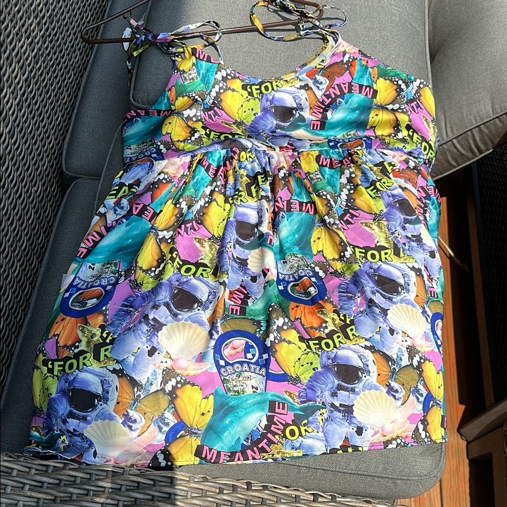 Colorful Graphic Mini Dress